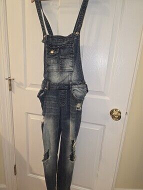 Almost Famous Denim Bib Overalls Juniors